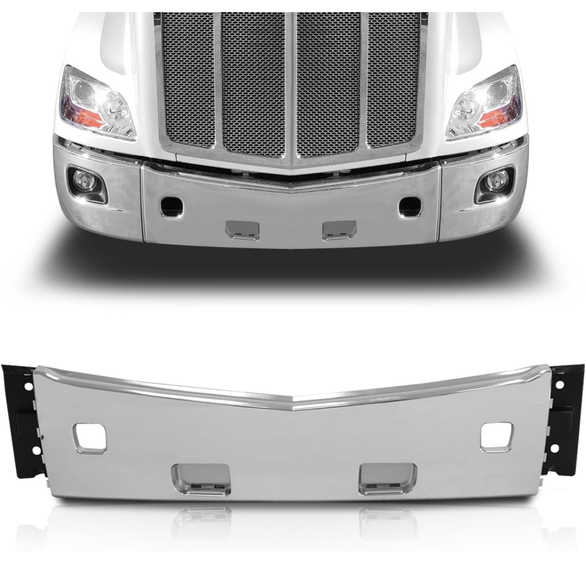 PETERBILT MIDDLE BUMPER CHROME
